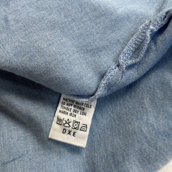 Draper's & Damon's Womens Button Up Denim Shirt Small Embroidered Patriotic Star - Picture 4 of 7